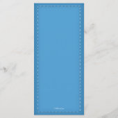 Blue Stitched Damask Wedding Reception Menu (Achterkant)