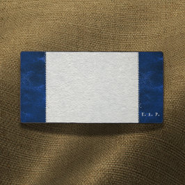 Blue Stitched Leather-Look & Desk Blotter Mat
