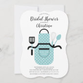 Blue Stock de Kitchen Bridal Shower Invitation Kaart (Voorkant)