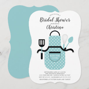 Blue Stock de Kitchen Bridal Shower Invitation Kaart