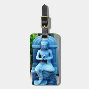 Blue Stone Boeddha label Bagagelabel