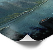 Blue Stone Dragon bezoekt New York Perfect Poster (Hoek)