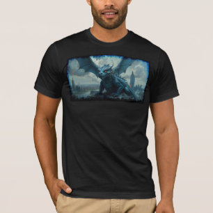 Blue Stone Dragon bezoekt New York T-shirt