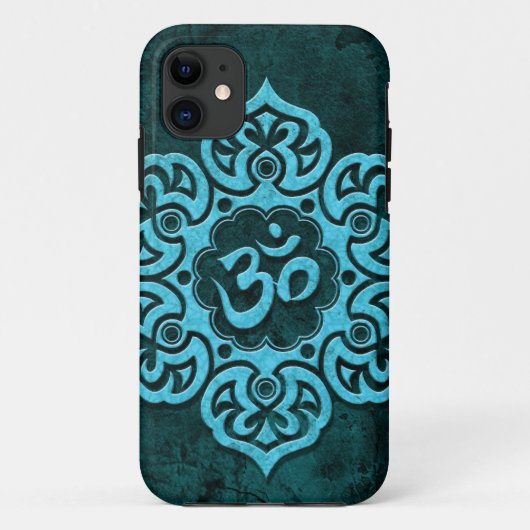 Blue Stone Floral Om Case-Mate iPhone Case (Achterkant)