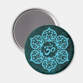 Blue Stone Floral Om Magneet (Voorkant / Achterkant)