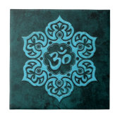 Blue Stone Floral Om Tegeltje (Voorkant)