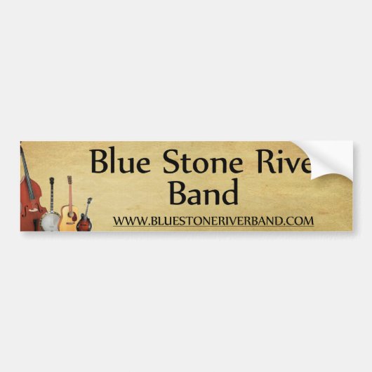 Blue Stone River Band Bumpersticker (Voorkant)