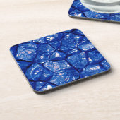 Blue Stone Texture Bier Onderzetter (Linkerzijde)