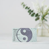 Blue Stone Yin Yang Visitekaartje (Staand voorkant)