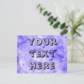 Blue Stonewashed Watercolor Background Painting Briefkaart (Staand voorkant)