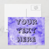 Blue Stonewashed Watercolor Background Painting Briefkaart (Voorkant / Achterkant)