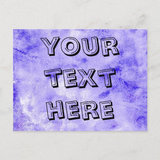 Blue Stonewashed Watercolor Background Painting Briefkaart (Voorkant)