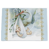 Blue Stork Baby Boy Groot Cadeauzakje (Voorkant)