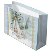 Blue Stork Baby Boy Groot Cadeauzakje (Voorkant Gekanteld)