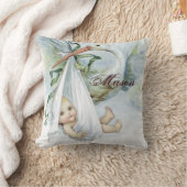  Blue Stork Baby Boy Nursery Kussens (Deken)