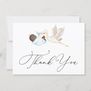 Blue Stork Baby shower Bedankt