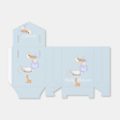Blue Stork Baby shower Favor Box Bedankdoosjes (Uitgevouwen)