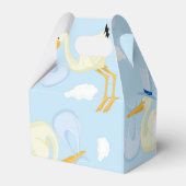Blue Stork Baby shower geschenkdoos Bedankdoosjes (Achterkant)