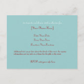 Blue Stork Baby shower Invitation Briefkaart (Achterkant)