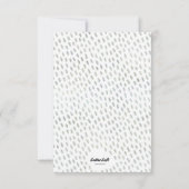 Blue Stork Baby shower Invitation Kaart (Achterkant)