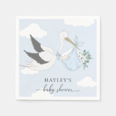 Blue Stork-Baby shower Servet (Voorkant)
