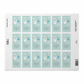 Blue Stork Bundle Baby shower retouradres Etiket (Full Sheet)