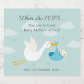 Blue Stork Bundle Pop it Sparkling Wijnetiket (Enkel label)