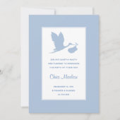 Blue Stork geboorte aankondiging (Voorkant)