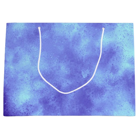 Blue Storm Cloud Effect Gift Bag Groot Cadeauzakje (Voorkant)
