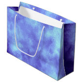 Blue Storm Cloud Effect Gift Bag Groot Cadeauzakje (Voorkant Gekanteld)