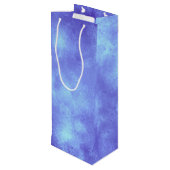 Blue Storm Cloud Effect Gift Bag Wijn Cadeautas (Achterkant Gekanteld)