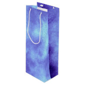 Blue Storm Cloud Effect Gift Bag Wijn Cadeautas (Voorkant Gekanteld)