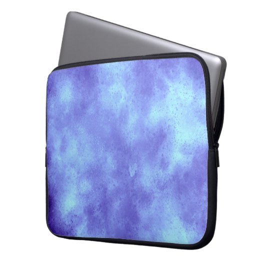 Blue Storm Cloud Effect Laptop Sleeve (Voorkant Links)