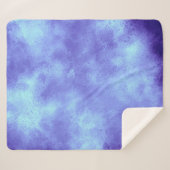 Blue Storm Cloud Effect Sherpa Blanket Deken (Voorkant (horizontaal))