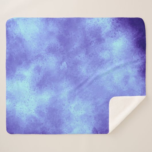 Blue Storm Cloud Effect Sherpa Blanket Deken (Voorkant (horizontaal))