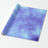 Blue Storm Cloud Effect Wrapping Paper Cadeaupapier (Uitgerold)