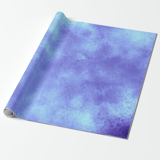 Blue Storm Cloud Effect Wrapping Paper Cadeaupapier (Uitgerold)