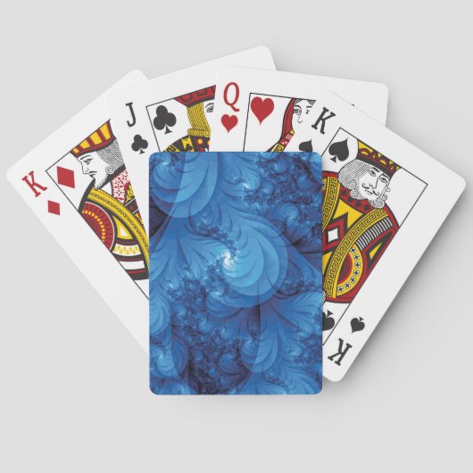 Blue Stormy Zeeen Fractal Pokerkaarten (Achterkant)