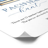 Blue Storybook Baby Show Pacifier Hunt Game Sign Poster (Hoek)