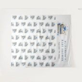 Blue Storybook Baby Shower Backdrop Wandkleed (Voorkant (horizontaal))