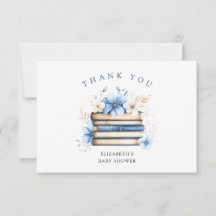 Blue Storybook Baby shower Bedankt