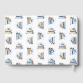 Blue Storybook Baby Shower Guest Book Gastenboek (Achterkant)