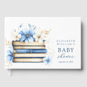 Blue Storybook Baby Shower Guest Book Gastenboek (Voorkant)