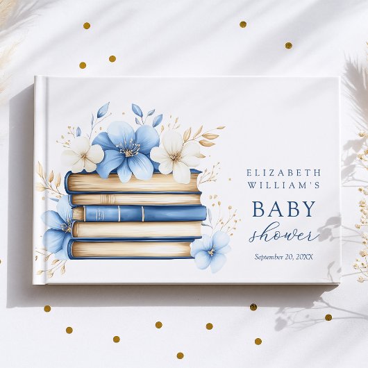 Blue Storybook Baby Shower Guest Book Gastenboek
