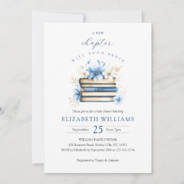 Blue Storybook Baby shower Invitation Boy Kaart
