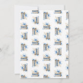 Blue Storybook Baby shower Invitation Boy Kaart (Achterkant)