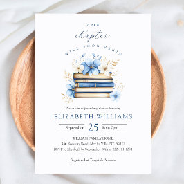 Blue Storybook Baby shower Invitation Boy Kaart