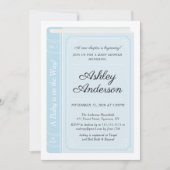 Blue Storybook Baby shower Invitation Kaart (Voorkant)