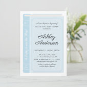 Blue Storybook Baby shower Invitation Kaart (Staand voorkant)
