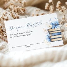 Blue Storybook Baby shower Luier Raffle